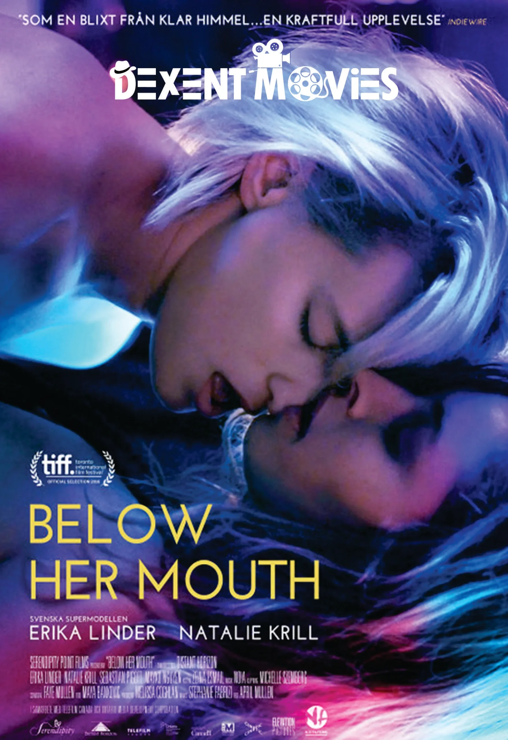 Below Her mouth